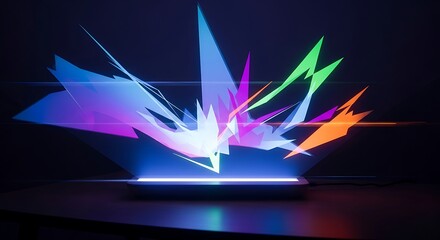 Colorful abstract projection display