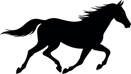 silhouette of a horse
