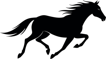silhouette of a horse