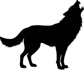 Obraz premium wolf silhouette vector