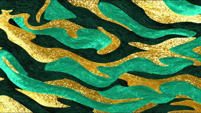 Vibrant flowing abstract patterns in looping stopmotion animation