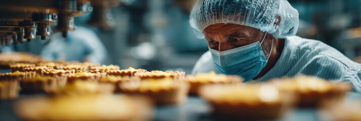 Expert baker creates delicious pastries in a busy kitchen during the early morning hours