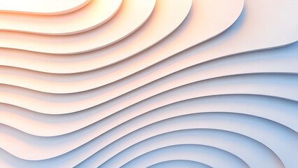 Obraz premium abstract layered wave patterns with gentle gradient tones
