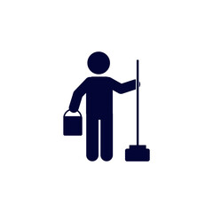 Cleaning Service Character Icons – Professional, Modern, and Creative Vector Illustrations for Cleaning, Housekeeping, and Maintenance Services