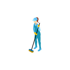 Cleaning Service Character Icons – Professional, Modern, and Creative Vector Illustrations for Cleaning, Housekeeping, and Maintenance Services