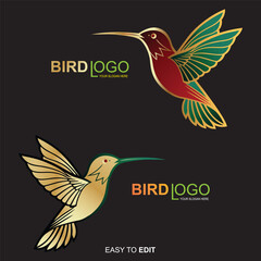 Flying Bird Logo Set – Elegant Line Art Vector Design for Corporate Branding and Modern Business Identity