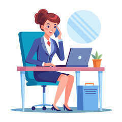 businessman working on laptop