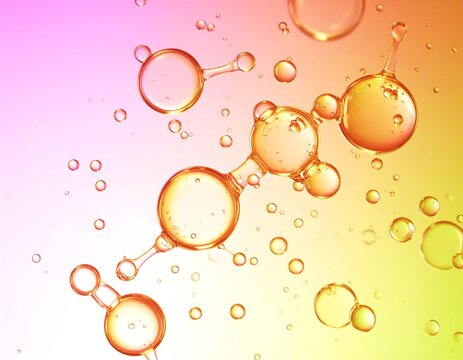 Abstract image of colorful, organic-like molecules in motion - Powered by Adobe