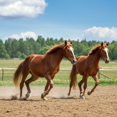 Obraz premium horse in the field