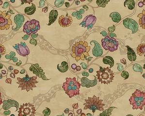 floral seamless allover design pattern
