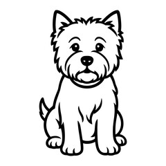 West Highland White Terrier Sitting