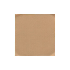 Fototapeta premium Brown Paper Sheet Isolated on White Background – Eco-Friendly Craft Material for Packaging and Design
