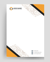 Vector Modern Professional Unique Business Letterhead Pad Template