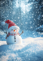 Little snow men with hats