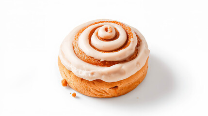 Fototapeta premium Delicious cinnamon roll with icing