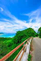  亜熱帯の自然が息づく石垣島で見渡す美しい海と山の風景