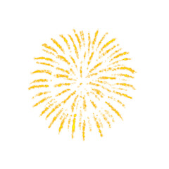 Obraz premium Yellow golden fireworks on a transparent background
