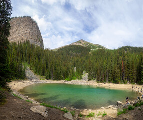 Mirror Lake and The Beehive general view, Banff NP, Alberta, Canada