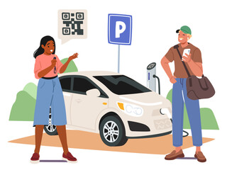 People experiencing carpool share service searching partners on internet via mobile application