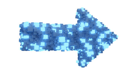 3d Click Pixel cursor or computer mouse pointer arrow icon