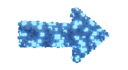 3d Click Pixel cursor or computer mouse pointer arrow icon