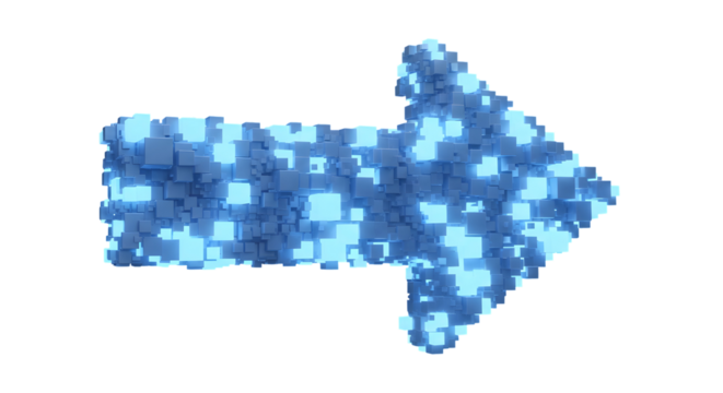 3d Click Pixel cursor or computer mouse pointer arrow icon