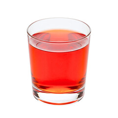Glass of cranberry juice or campari aperitif