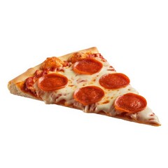 Pepperoni pizza slice with melted cheese image