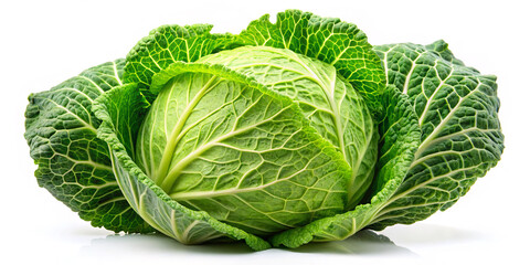 Bright green cabbage displays its tightly packed leaves, showcasing its freshness and vitality. This vegetable is perfect for salads, soups, and various dishes, promoting healthy eating