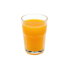 Fresh orange juice glass isolated on white background – refreshing citrus drink full of vitamins and natral energy