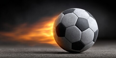 soccer ball in fire