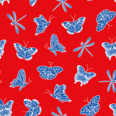 abstract seamless pattern with colorful spots	
