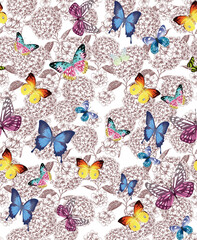 abstract seamless pattern with colorful spots	
