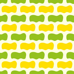 Seamless Pattern with Yellow and Green Blobs