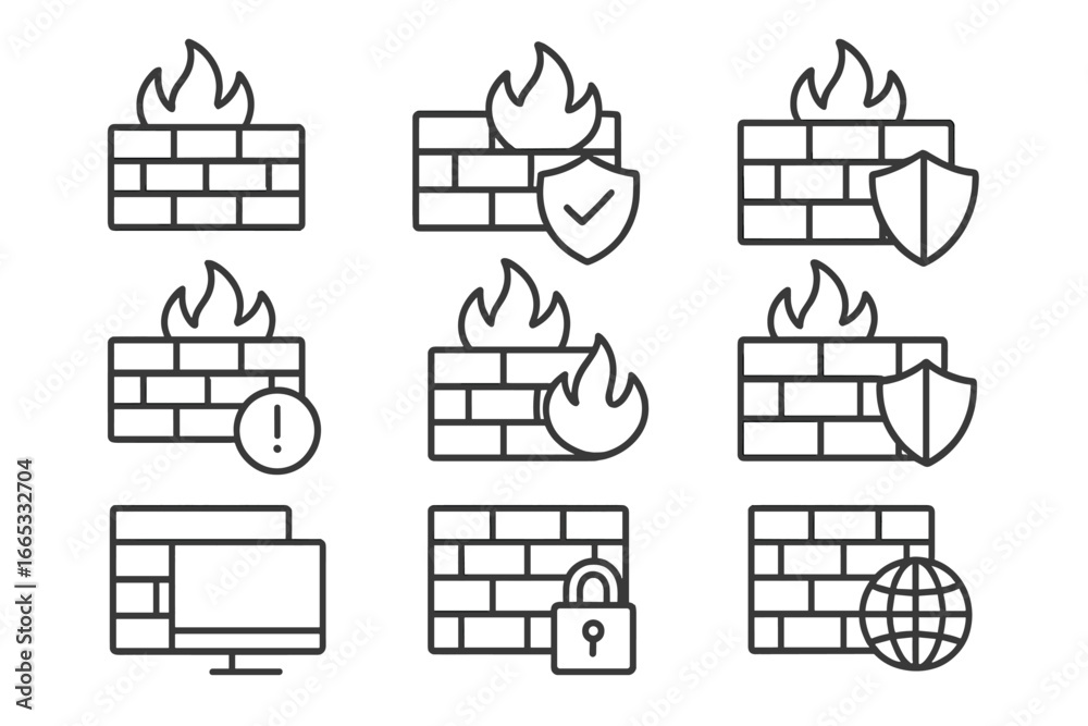 Wall mural collection of bug icons representing cybersecurity alerts and software issues