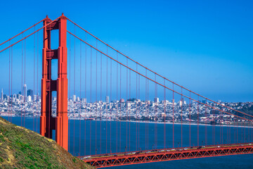 Golden Gate bridge with San Francisco city in the background day time