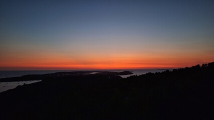 beautiful sunset on the island of Dugi Otok, Croatia