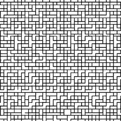Abstract geometric pattern background vector design black and white maze style illustration for creative art 100