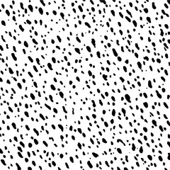 Seamless black and white dalmatian spots pattern vector background for textile design and wallpaper print 100