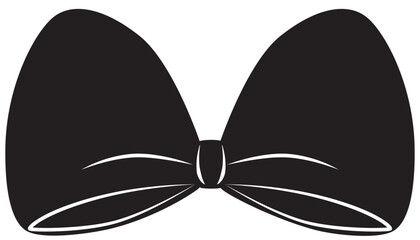 Hand drawn girly coquette bow ribbon. Vector stock illustration isolated for design template birthday, wedding, Christmas card, invitation, sale banner