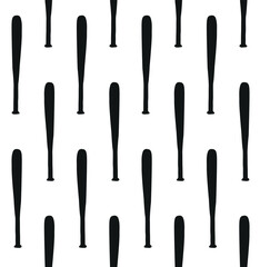 Vector seamless pattern of hand drawn sketch doodle bowling skittle isolated on white background