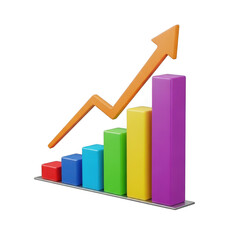 Growth chart isolated on transparent background