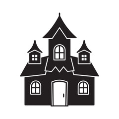 A Spooky Haunted Mansion Illustration Perfect for Halloween Decorations and Seasonal Designs