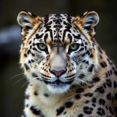 Obraz premium A close-up photo of a wild cat - a snow leopard