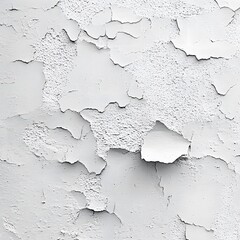 Obraz premium Abstract White Peeling Paint Texture Background, Grunge Wall Surface, Distressed Wall, Cracked Plaster, Damaged Paint