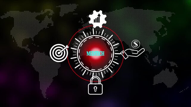 Project management MEDTECH concept. Internet, business, Technology and network concept. MEDTECH system concept global network. Business Technology on a world background.