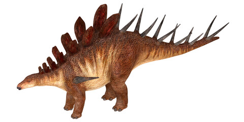 Illustration of a majestic Stegosaurus dinosaur.