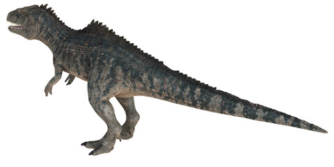 Majestic dinosaur rendering in side profile view