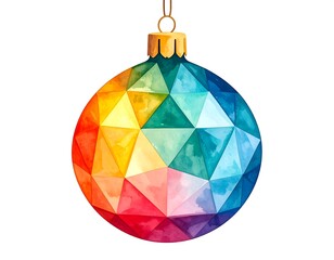 Colorful, polygonal Christmas ornament