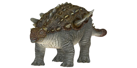 Fototapeta premium Detailed model of a spiky dinosaur.